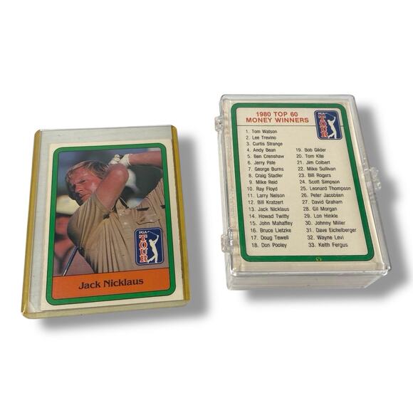 DONRUSS-FULL SET- 1981 PGA TOUR GOLF 1982 (X66 CARDS) JACK NICKLAUS NR.MINT/MINT - Picture 2 of 7